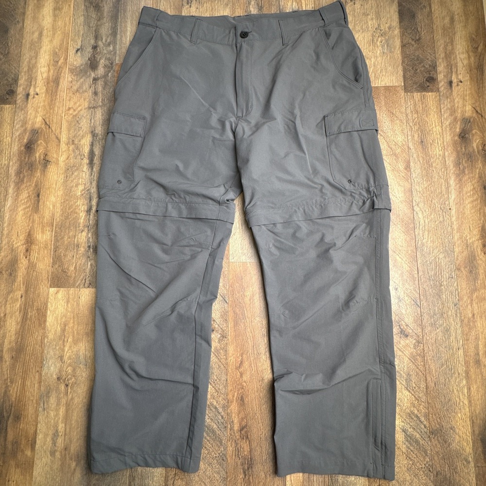 World Wide Sportsman Convertible‎ Fishing Cargo Pants Men's 42 x 30 Gray 6319